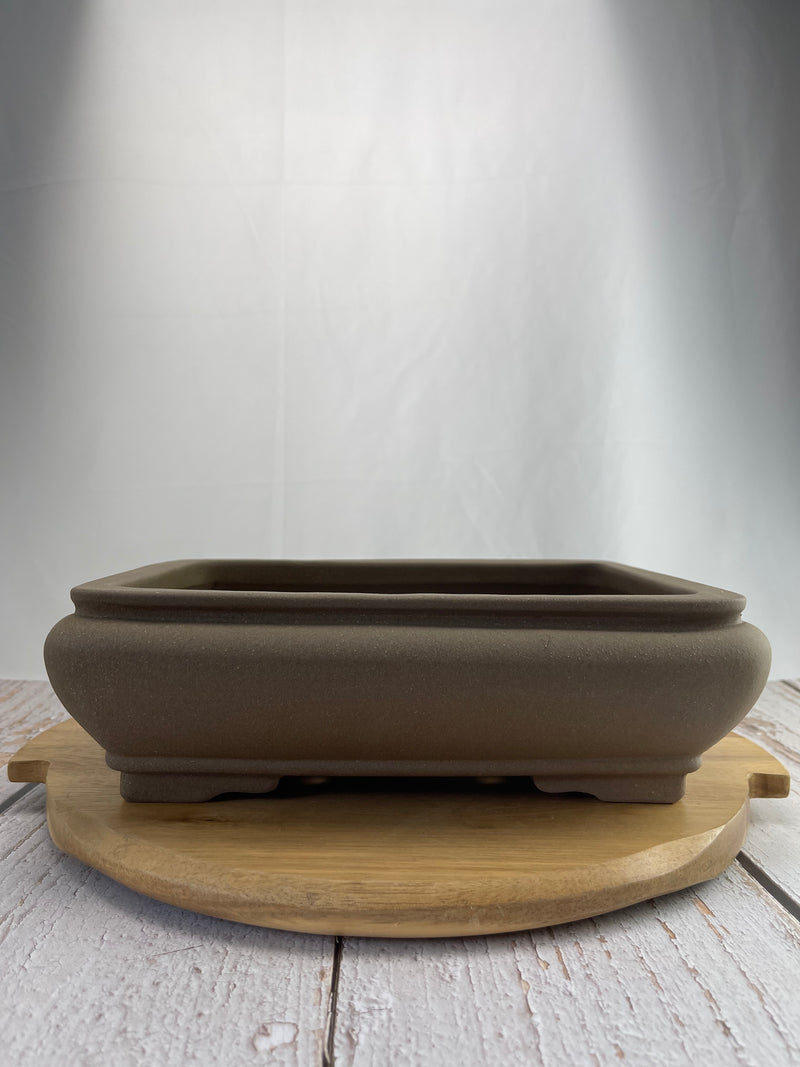 Ceramic Pot - Unglazed Rounded Rectangle