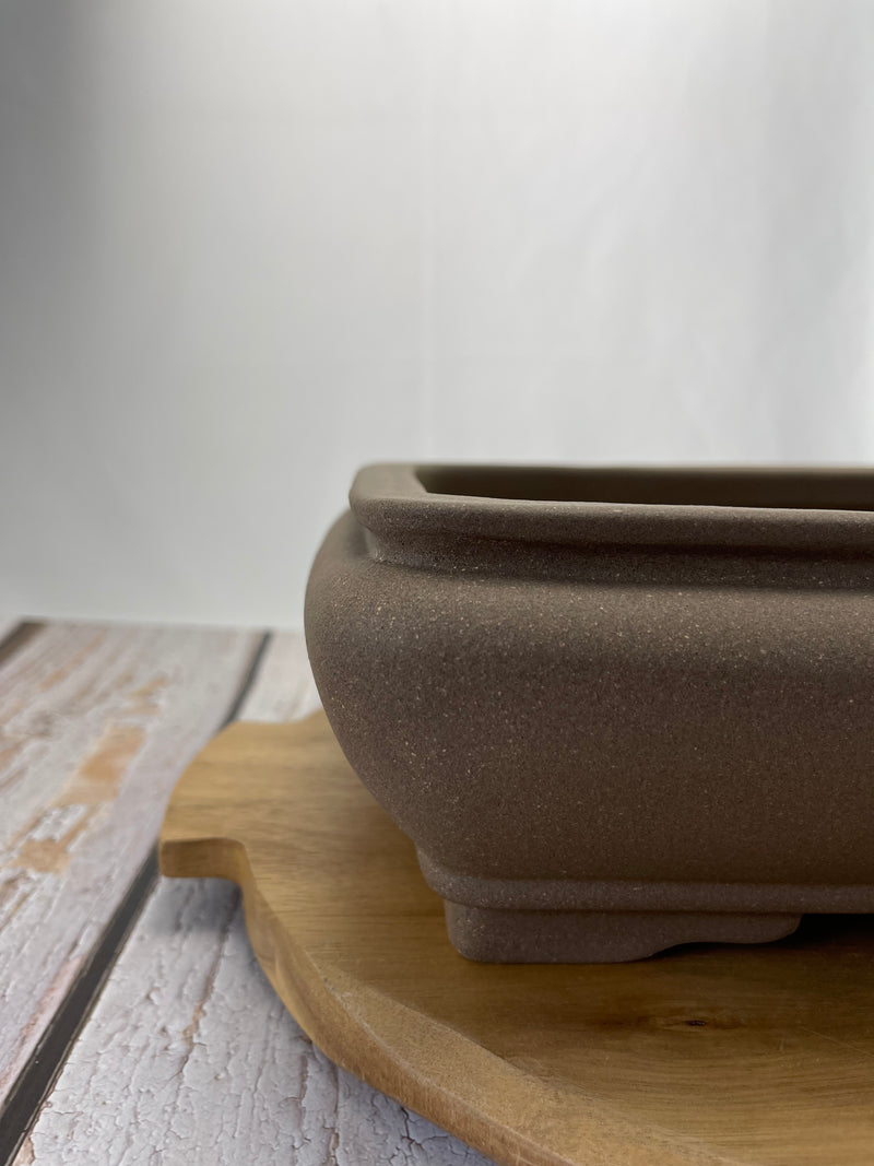 Ceramic Pot - Unglazed Rounded Rectangle